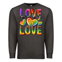 Smoke love is love with hearts Premium Sweatshirt - texasbilliewilder
