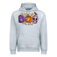 Heather Grey Boo halloween Urban Hoodie - Artiststas