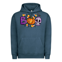 Pigment Midnight Navy Boo halloween Urban Hoodie - Artiststas