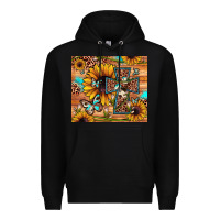 Black cross sunflower butterfly Premium Hoodie - JahusDesignShop
