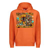 Carrot cross sunflower butterfly Premium Hoodie - JahusDesignShop