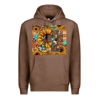 Chestnut cross sunflower butterfly Premium Hoodie - JahusDesignShop