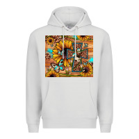 Dove Grey cross sunflower butterfly Premium Hoodie - JahusDesignShop
