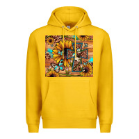 Lemon cross sunflower butterfly Premium Hoodie - JahusDesignShop