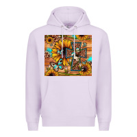 Lilac cross sunflower butterfly Premium Hoodie - JahusDesignShop