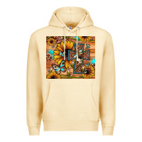 Cross Sunflower Butterfly Premium Hoodie | Teevron