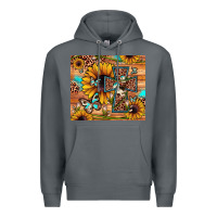 Rock cross sunflower butterfly Premium Hoodie - JahusDesignShop