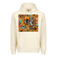 Sandshell cross sunflower butterfly Premium Hoodie - JahusDesignShop