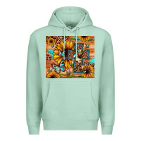 Seafoam cross sunflower butterfly Premium Hoodie - JahusDesignShop