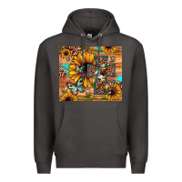 Smoke cross sunflower butterfly Premium Hoodie - JahusDesignShop