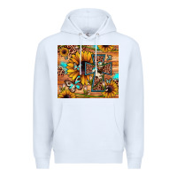 White cross sunflower butterfly Premium Hoodie - JahusDesignShop
