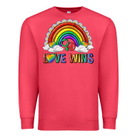 Cardinal love wins with daisy and heart Premium Sweatshirt - texasbilliewilder