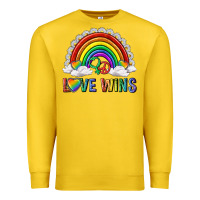 Lemon love wins with daisy and heart Premium Sweatshirt - texasbilliewilder