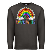 Smoke love wins with daisy and heart Premium Sweatshirt - texasbilliewilder