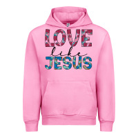Fuchsia Pink love like jesus Urban Hoodie - JahusDesignShop