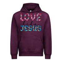 Mauve Wine love like jesus Urban Hoodie - JahusDesignShop
