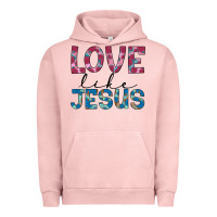 Pigment Salmon love like jesus Urban Hoodie - JahusDesignShop
