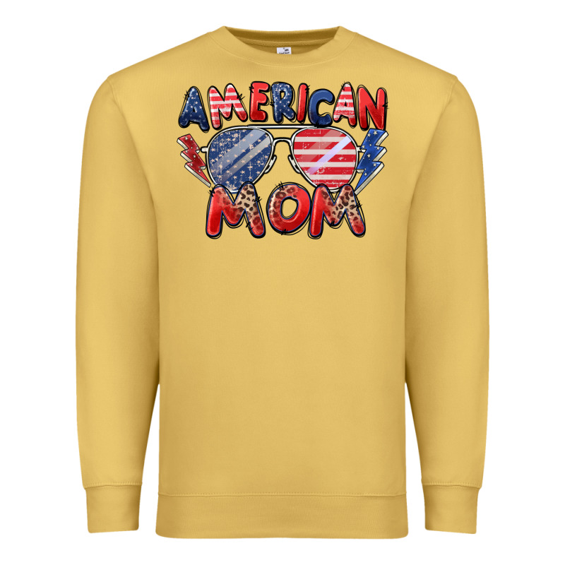 American Mom Premium Sweatshirt by Zillion Design Studio | Teevron