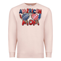 Pale Pink American mom Premium Sweatshirt - Zillion Design Studio
