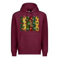 Burgundy christmas brushstroke Premium Hoodie - BundleAndBundleShop