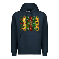 Navy christmas brushstroke Premium Hoodie - BundleAndBundleShop