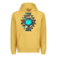 Antique Gold aztec leopard turquoise gemstone Premium Hoodie - JahusDesignShop