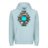 Blue Mist aztec leopard turquoise gemstone Premium Hoodie - JahusDesignShop