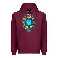 Burgundy aztec leopard turquoise gemstone Premium Hoodie - JahusDesignShop