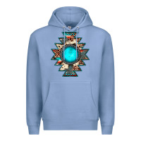Colony Blue aztec leopard turquoise gemstone Premium Hoodie - JahusDesignShop