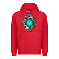 Red aztec leopard turquoise gemstone Premium Hoodie - JahusDesignShop