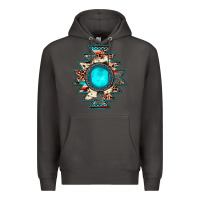 Smoke aztec leopard turquoise gemstone Premium Hoodie - JahusDesignShop