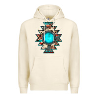 Tofu aztec leopard turquoise gemstone Premium Hoodie - JahusDesignShop
