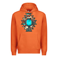 Carrot aztec leopard turquoise gemstone Premium Hoodie - JahusDesignShop