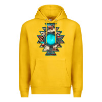 Lemon aztec leopard turquoise gemstone Premium Hoodie - JahusDesignShop