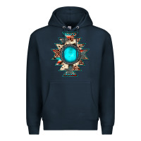 Navy aztec leopard turquoise gemstone Premium Hoodie - JahusDesignShop