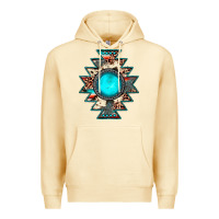 Pina Colada aztec leopard turquoise gemstone Premium Hoodie - JahusDesignShop