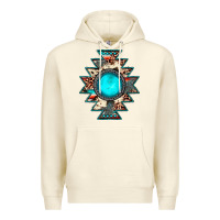 Sandshell aztec leopard turquoise gemstone Premium Hoodie - JahusDesignShop