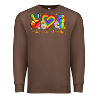 Chestnut peace love equality Premium Sweatshirt - texasbilliewilder