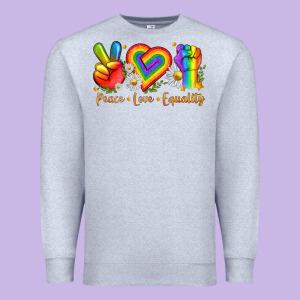 Peace Love Equality Premium Sweatshirt Designed By Texasbilliewilder