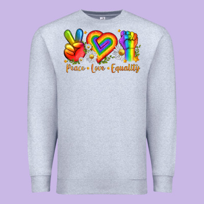 Premium Sweatshirt peace love equality
