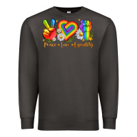 Smoke peace love equality Premium Sweatshirt - texasbilliewilder