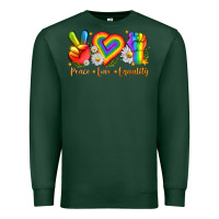 Sports Green peace love equality Premium Sweatshirt - texasbilliewilder