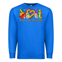 True Royal peace love equality Premium Sweatshirt - texasbilliewilder