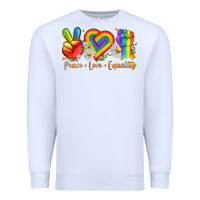 White peace love equality Premium Sweatshirt - texasbilliewilder