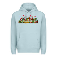 Blue Mist christmas with christmas cross libbey glass Premium Hoodie - BundleAndBundleShop