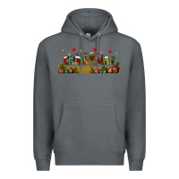 Rock christmas with christmas cross libbey glass Premium Hoodie - BundleAndBundleShop