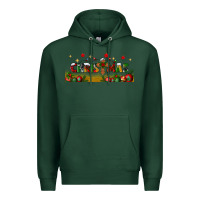 Sports Green christmas with christmas cross libbey glass Premium Hoodie - BundleAndBundleShop