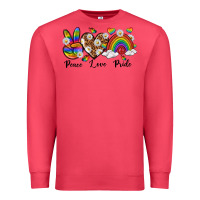 Cardinal peace love pride Premium Sweatshirt - texasbilliewilder