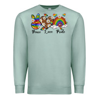 Seafoam peace love pride Premium Sweatshirt - texasbilliewilder