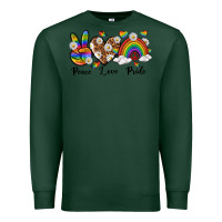 Sports Green peace love pride Premium Sweatshirt - texasbilliewilder